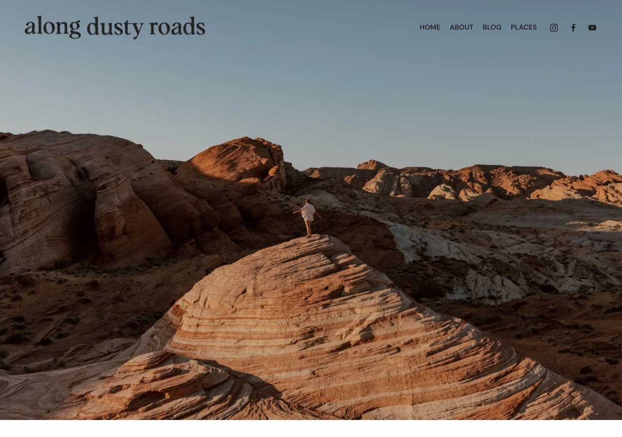 Screenshot of the Along Dusty Roads homepage